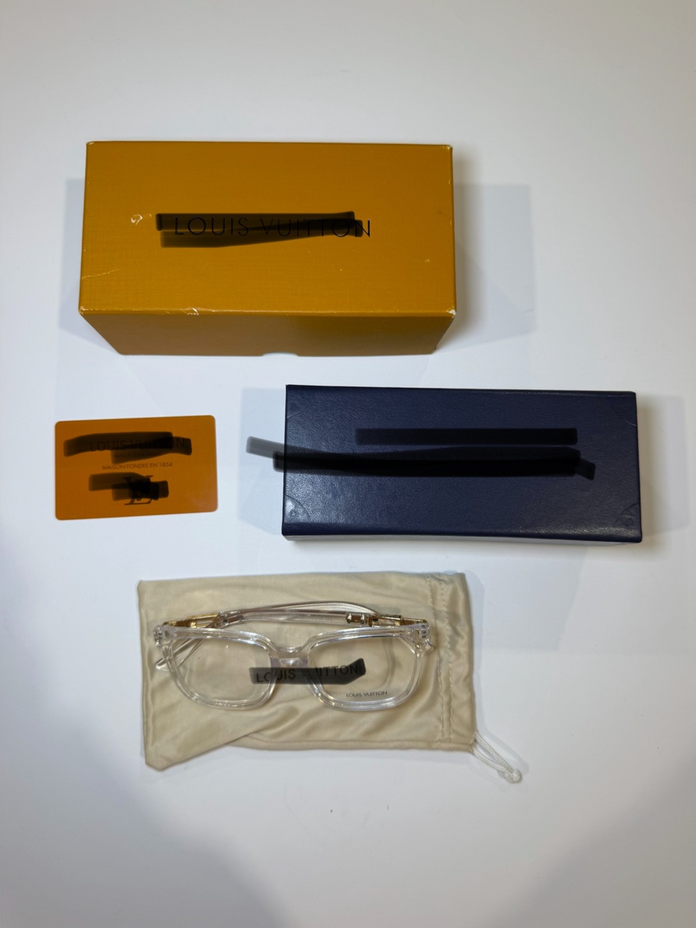 Clear/Gold Woman’s Eyeglasses with Case
